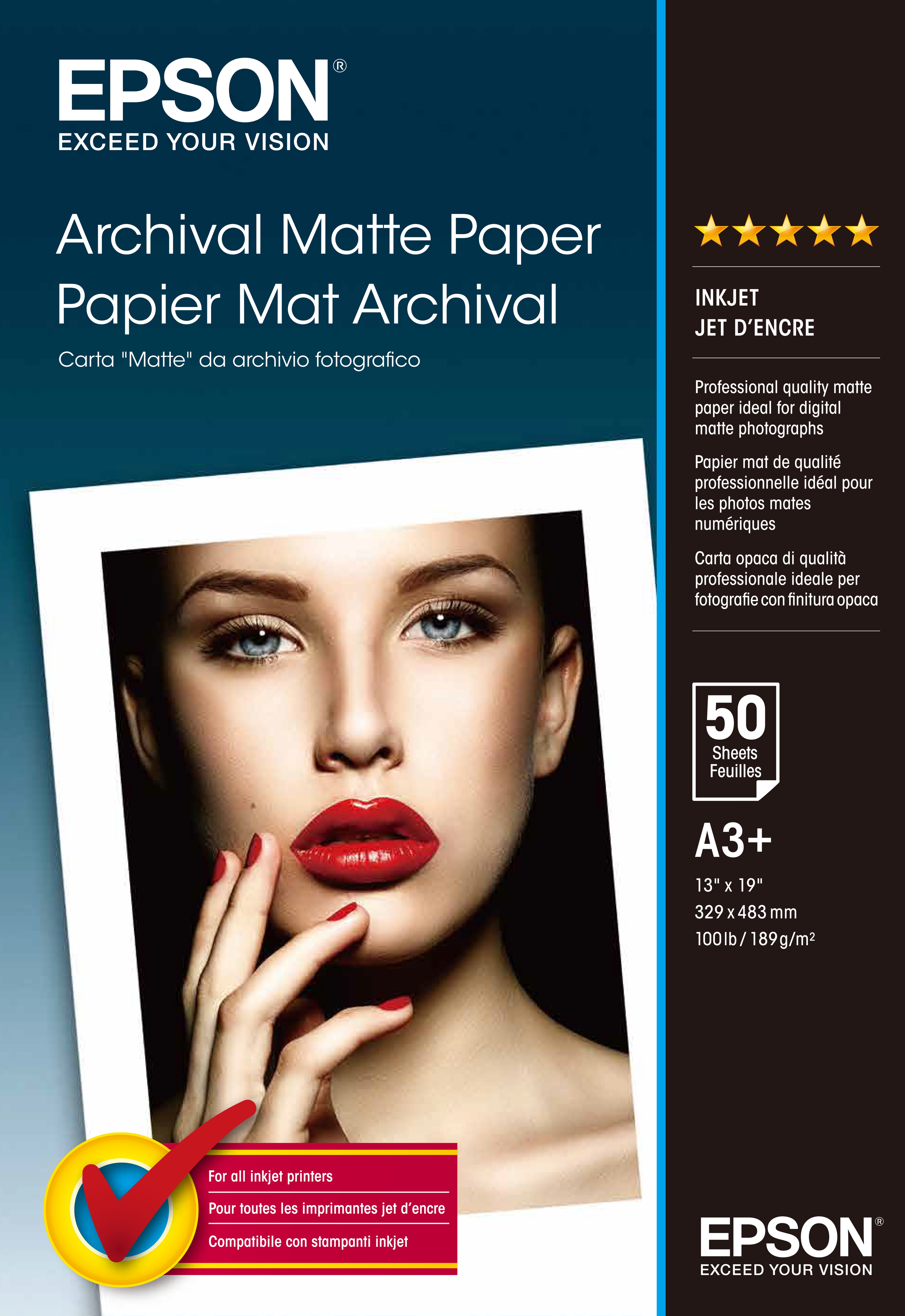Epson Pap Mat Archival A3+ (50f./189g)