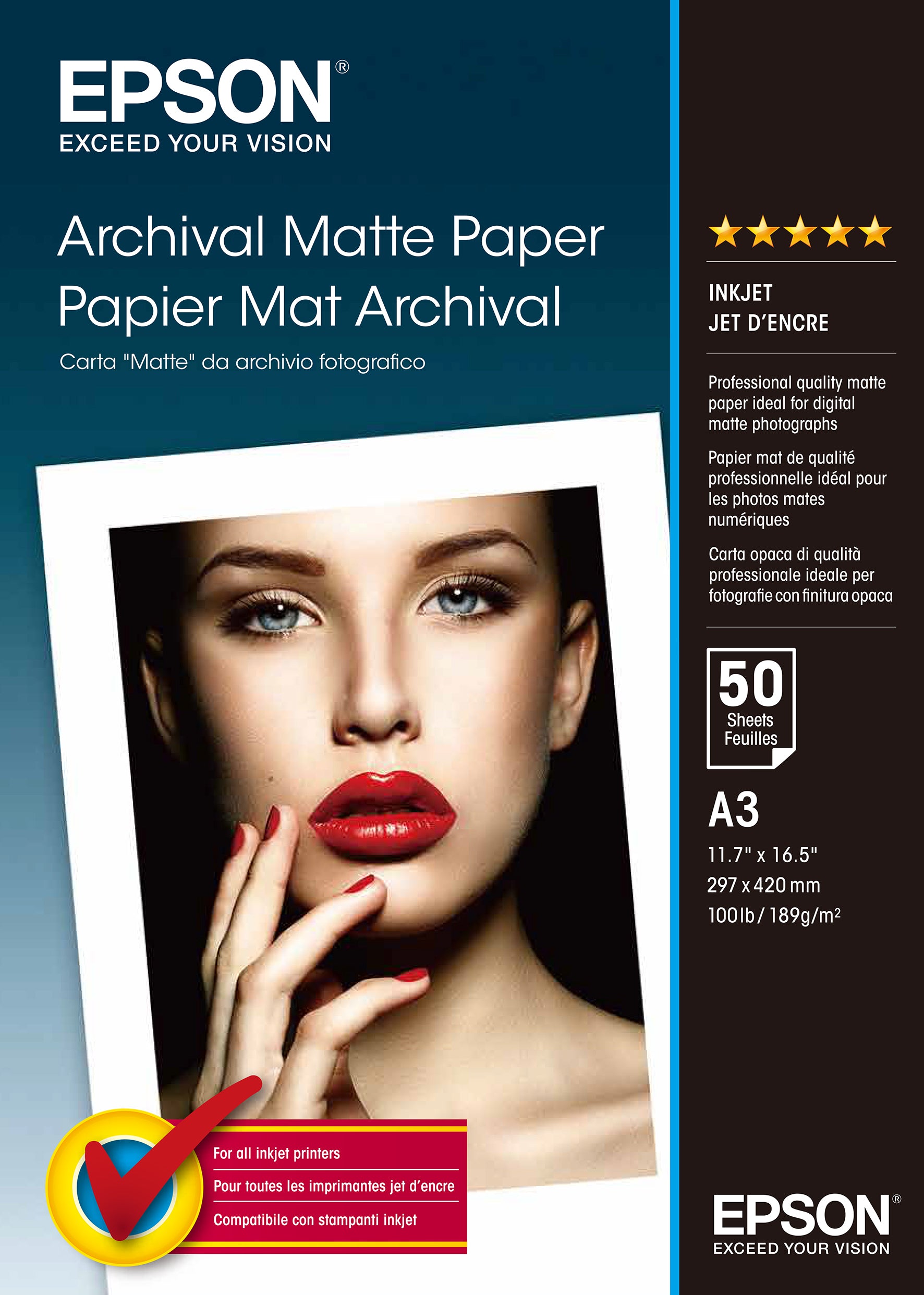Epson Pap Mat Archival A3 (50f./189g)