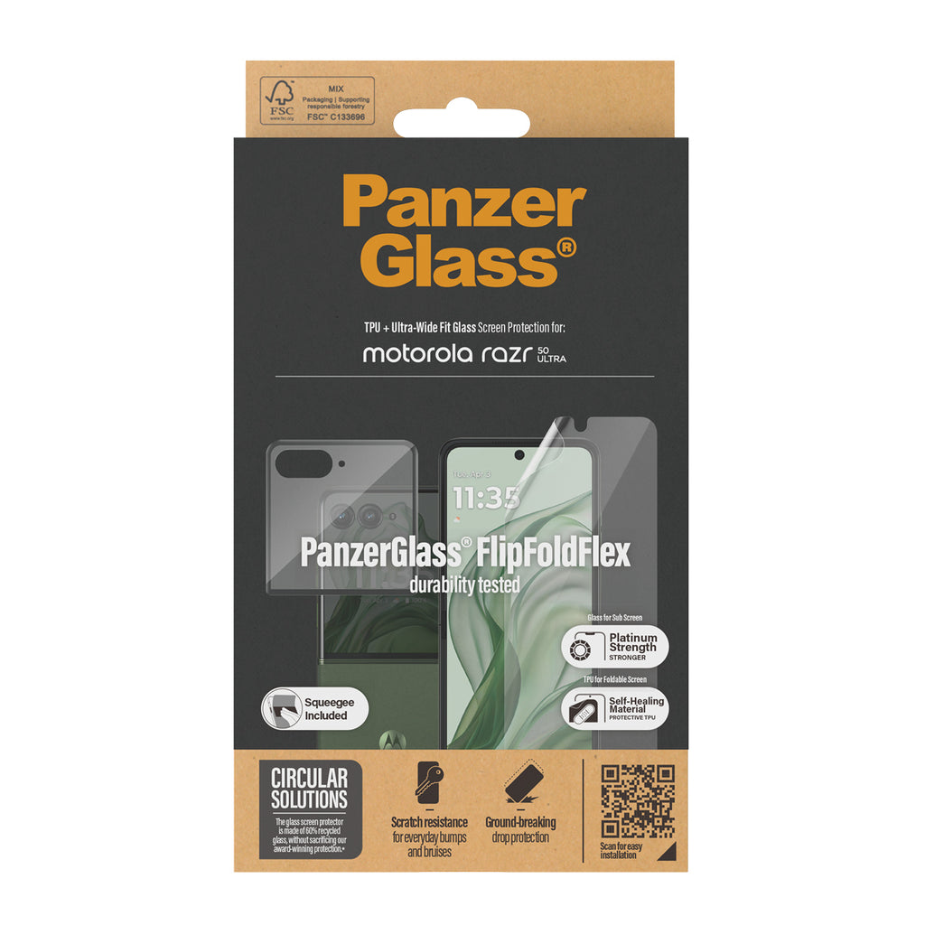 PanzerGlass ® Screen Protector Motorola Razr 50 Ultra | Glass & Film Protection d'écran transparent 1 pièce(s)