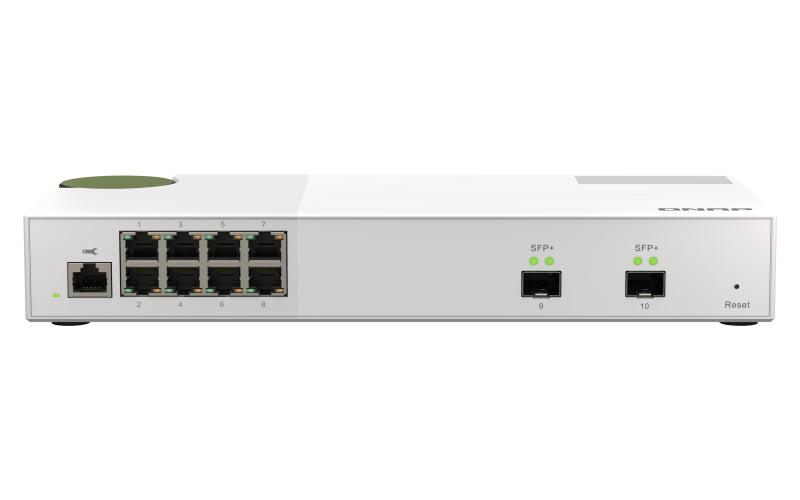 QNAP QSW-M2108-2S Commutateur Réseau Géré L2 2.5G Ethernet, 2 ports 10GbE SFP+, Gris