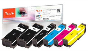 Cartouches d'Encre Compatibles Référence 0F320142, Pack de 6, Rendement Standard, Couleurs Bleu, Cyan, Magenta, Jaune