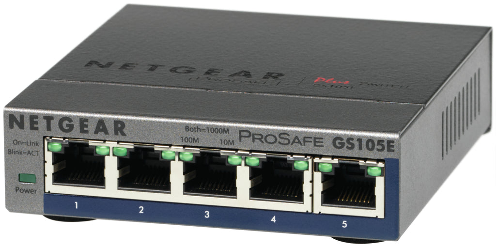 NETGEAR GS105E-200PES commutateur réseau Géré L2/L3 Gigabit Ethernet (10/100/1000) Gris
