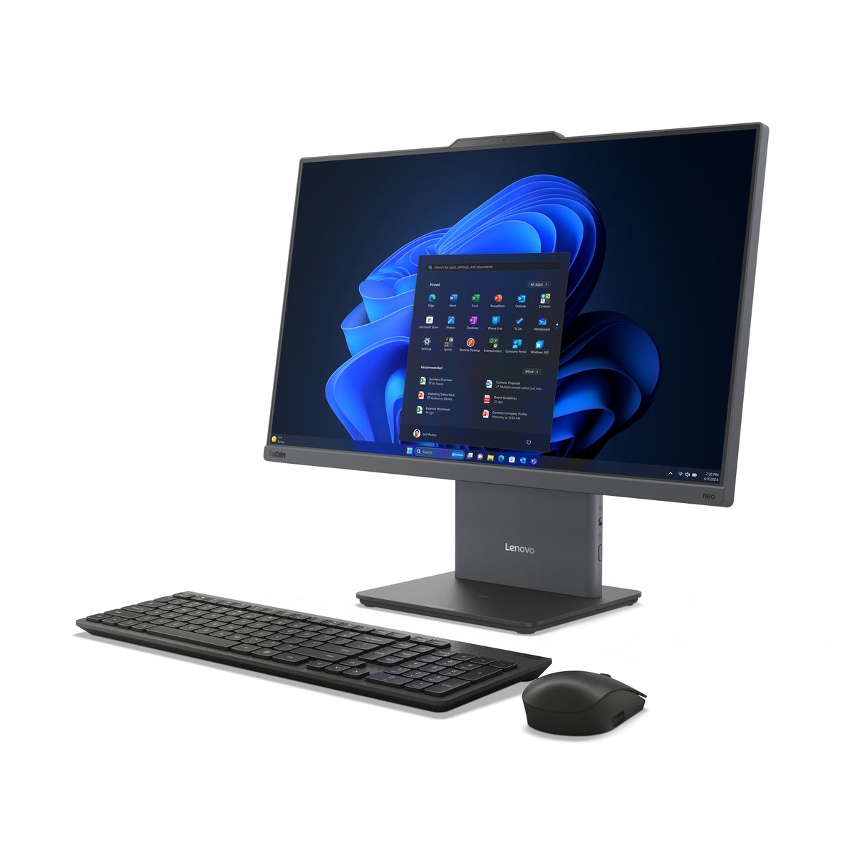 Lenovo ThinkCentre neo 50a 24 Gen 5 Intel Core 5 210H 60,5 cm (23.8") 1920 x 1080 pixels PC All-in-One 16 Go DDR5-SDRAM 