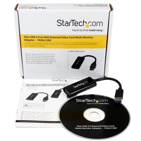 StarTech.com Adaptateur Vidéo Carte Graphique Externe Mince Multi Montieur USB 3.0 vers VGA - 1920 x 1200 / 1080p