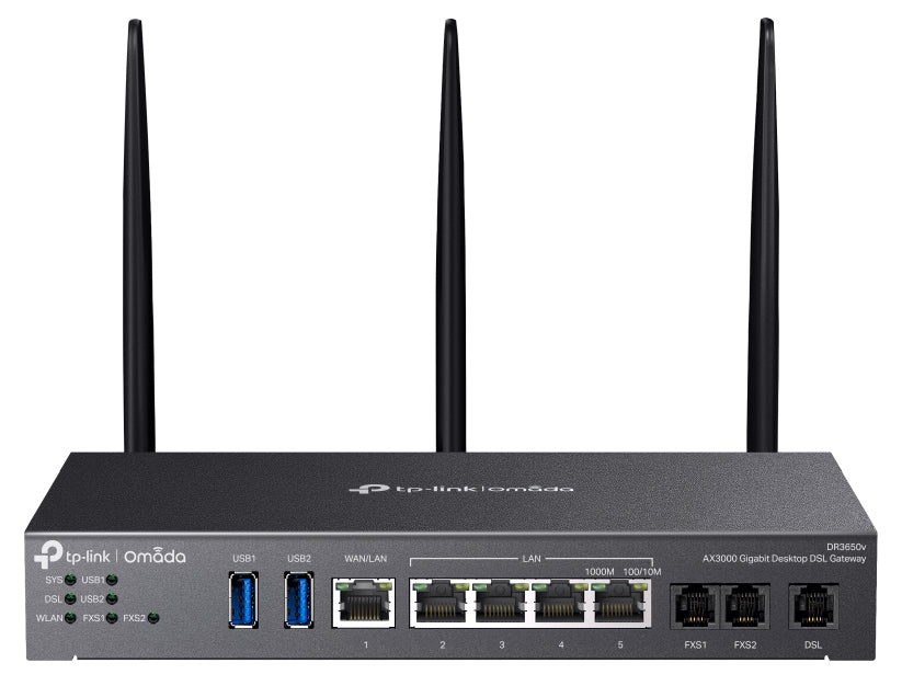 TP-Link Omada DR3220v-4G routeur sans fil Gigabit Ethernet Bi-bande (2,4 GHz / 5 GHz) Noir