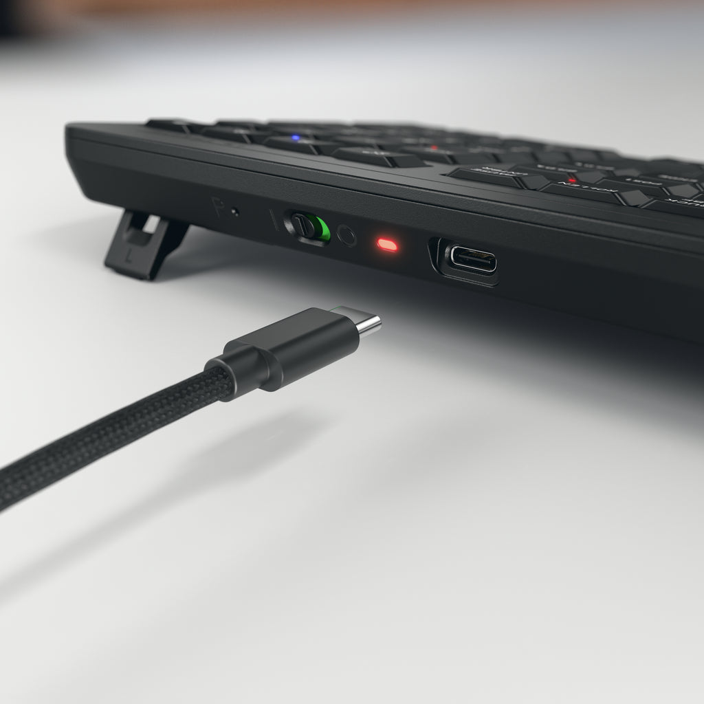 CHERRY Stream Keyboard Ultimate, Clavier AZERTY Français, USB, RF Wireless et Bluetooth, Noir