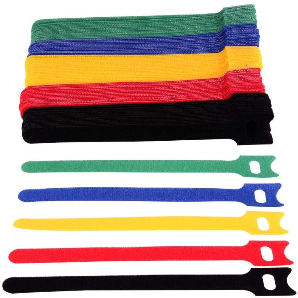 Techly 109528 serre-câbles Support attache de câble Velcro Multicolore 10 pièce(s)