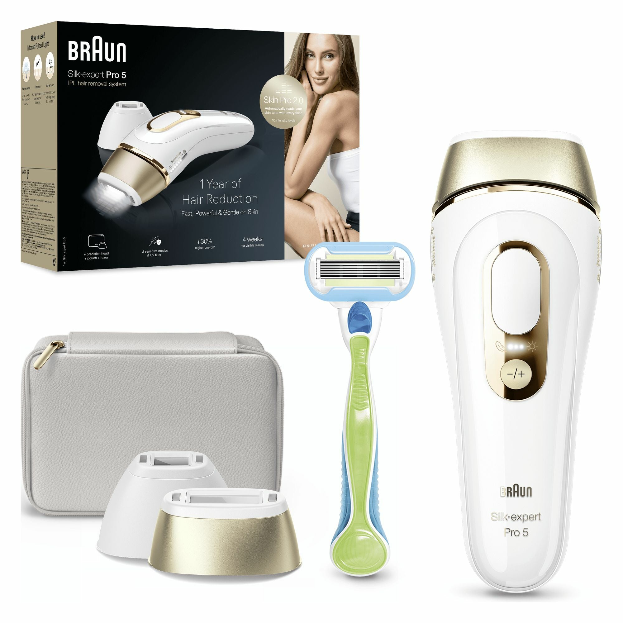 Braun PL5152 Lumière pulsée Or, Blanc