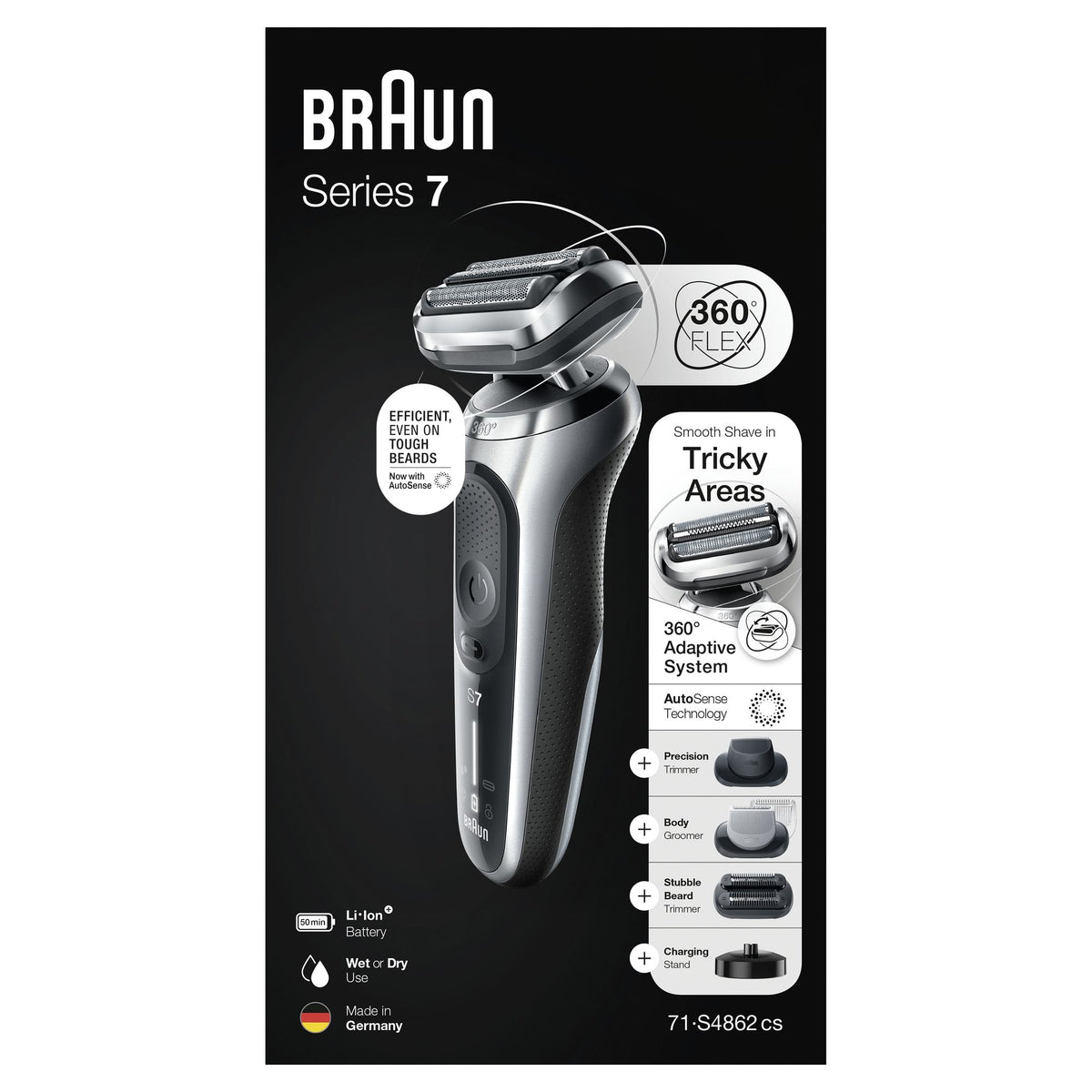 BRAUN Sølv Shaver 71-S4862cs