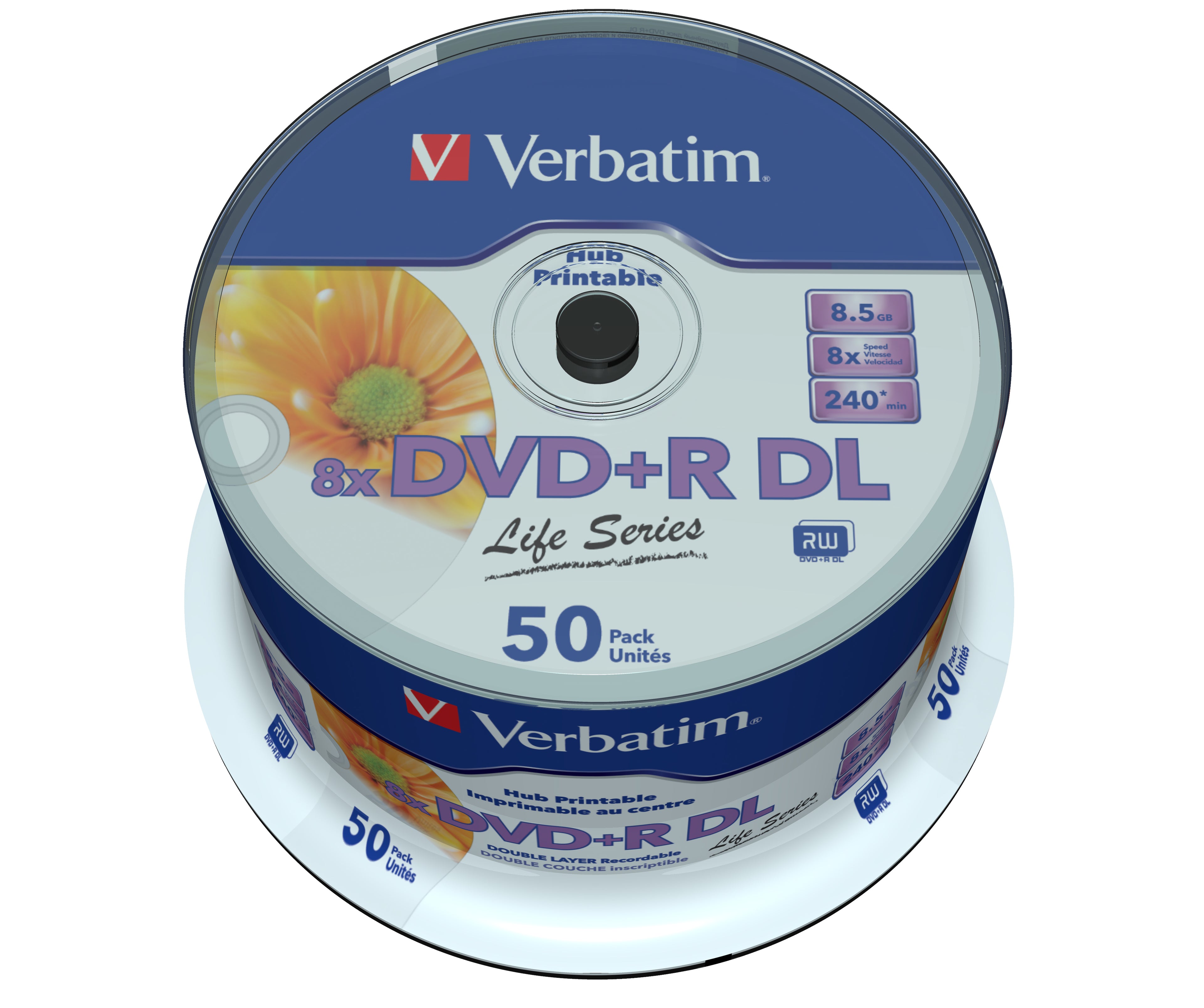 Verbatim 97693 DVD vierge 8,5 Go DVD+R DL 50 pièce(s)