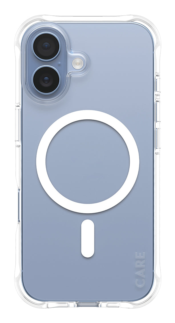 PanzerGlass CARE™ by ® Samba Case Transparent w. White MagSafe iPhone 17 coque de protection pour téléphones portables Housse