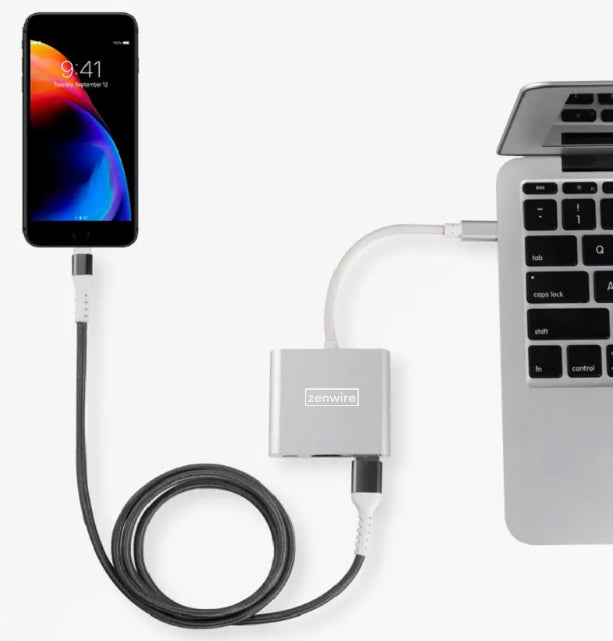 Adaptateur 3-en-1 MHL, hub USB-C 3.1, HDMI 4K, MHL, Power Delivery 100 W pour MacBook DEX, Zenwire BYL-2008N