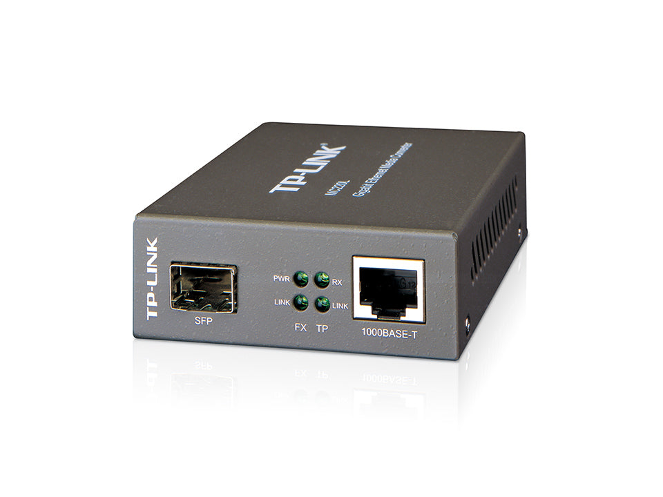 TP-Link MC220L convertisseur de support réseau 1000 Mbit/s Multimode, Monomode Noir