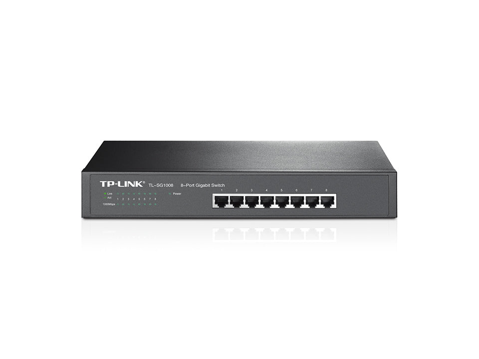 TP-Link TL-SG1008 Non-géré Gigabit Ethernet (10/100/1000) 1U Noir