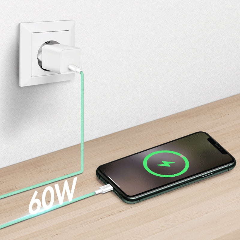 LogiLink CU0347 câble USB USB 2.0 1 m USB C 0,48 Gbit/s 60 W Vert - vue 4