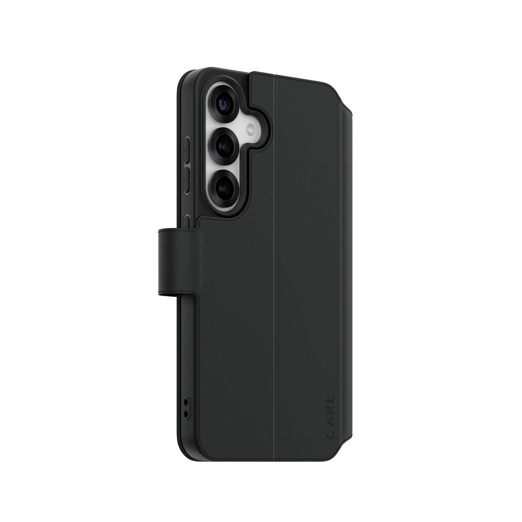 PanzerGlass PanzerGlass CARE™ by ® Wallet Case w. Kickstand Samsung Galaxy S25 coque de protection pour téléphones portables Housse Noir