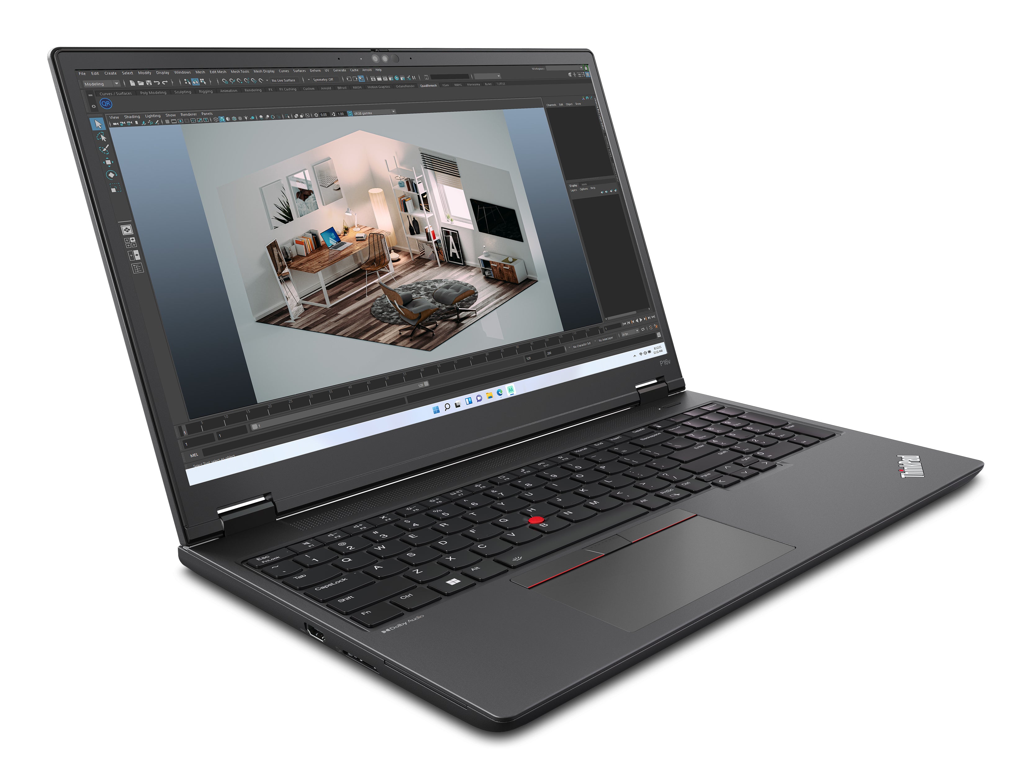 Lenovo ThinkPad P16v Gen 2 (Intel) Intel Core Ultra 7 165H Station de travail mobile 40,6 cm (16") WUXGA 32 Go DDR5-SDRAM 512 Go SSD NVIDIA RTX 500 Ada Wi-Fi 6E (802.11ax) Windows 11 Pro Allemand Noir