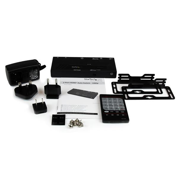 StarTech.com Commutateur vidéo HDMI à 2 ports avec commutation automatique et prioritatire - Switch HDMI - 1080p