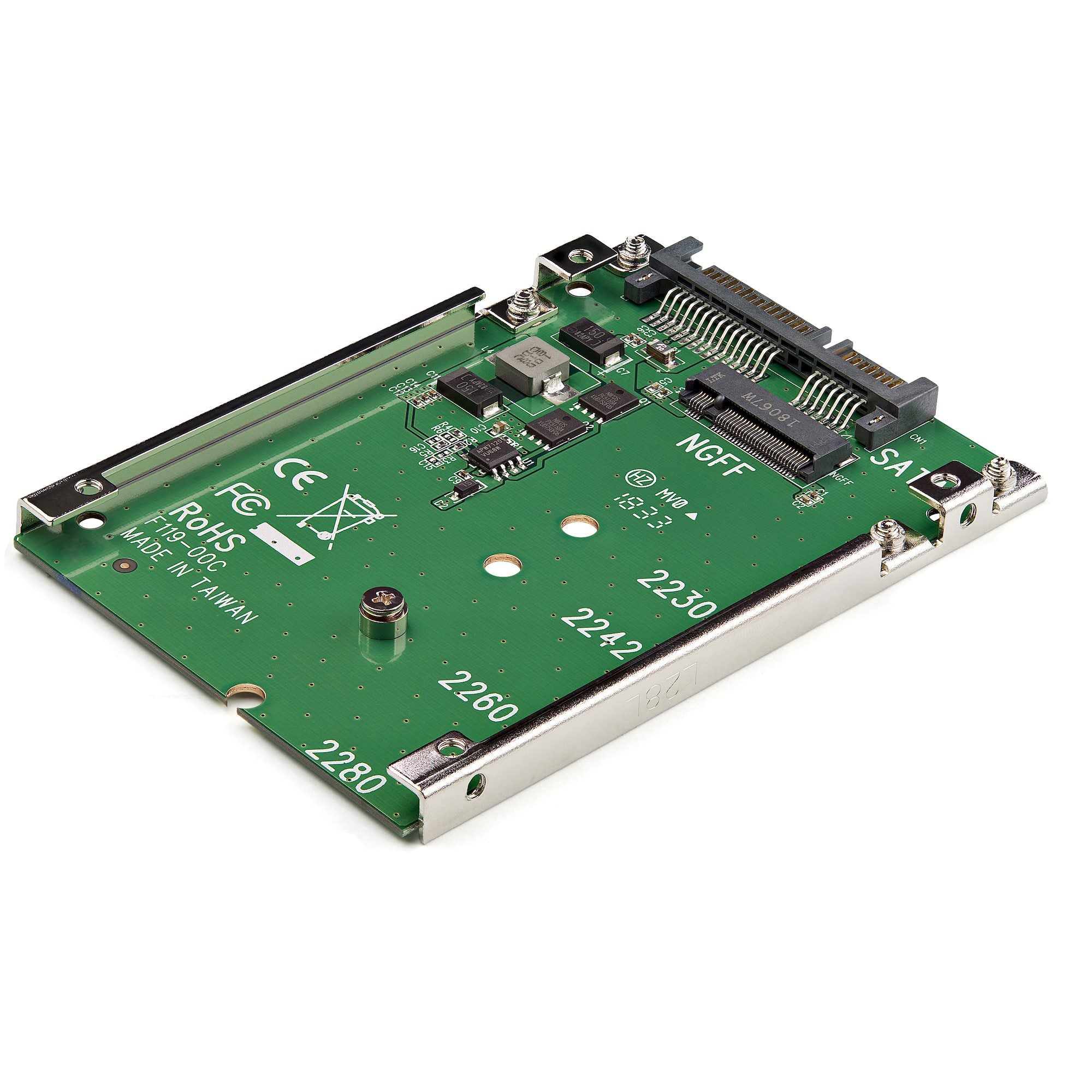 StarTech.com Adaptateur M.2 SATA SSD vers 2.5in SATA - Convertisseur M.2 NGFF vers SATA - 7mm - Support à Cadre Ouvert - Adaptateur pour Disque Dur M2 - Non Compatible avec NVMe