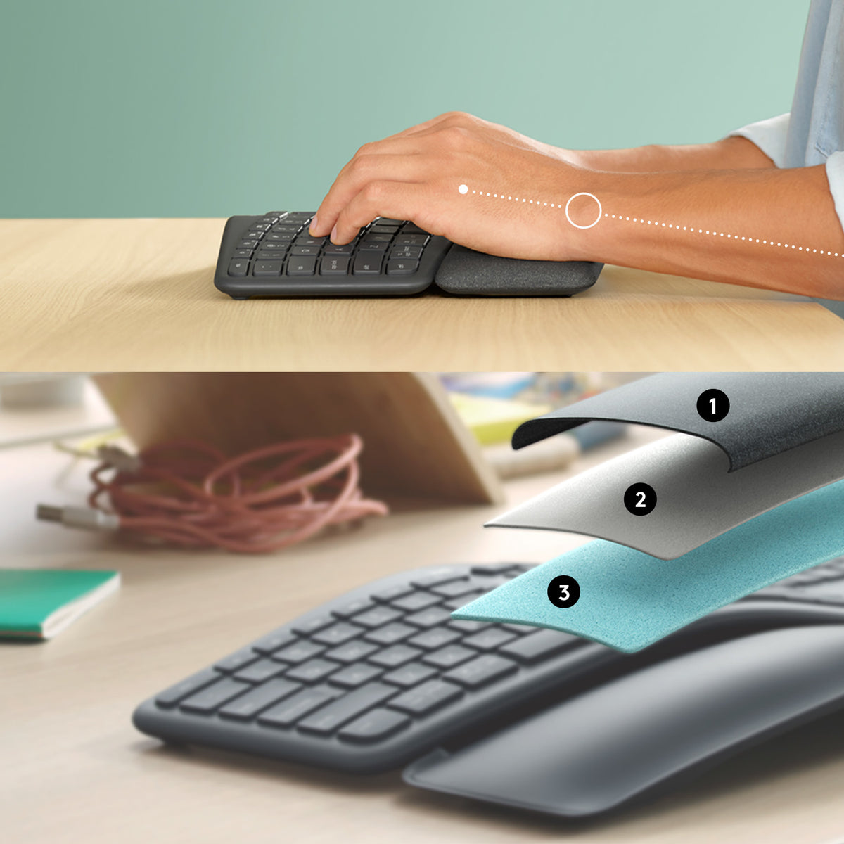 Logitech ERGO K860 Tastatur Trådløs US International