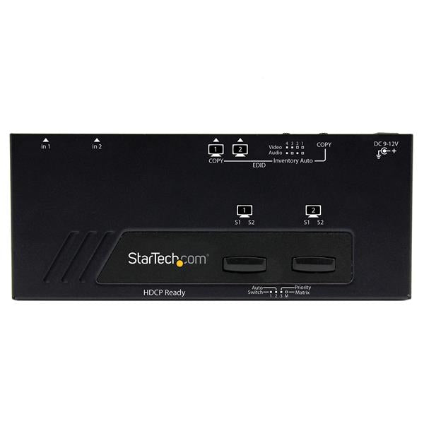 StarTech.com Switch Matrice HDMI 2x2 avec Commutation Automatique et Prioritaire - 1080p