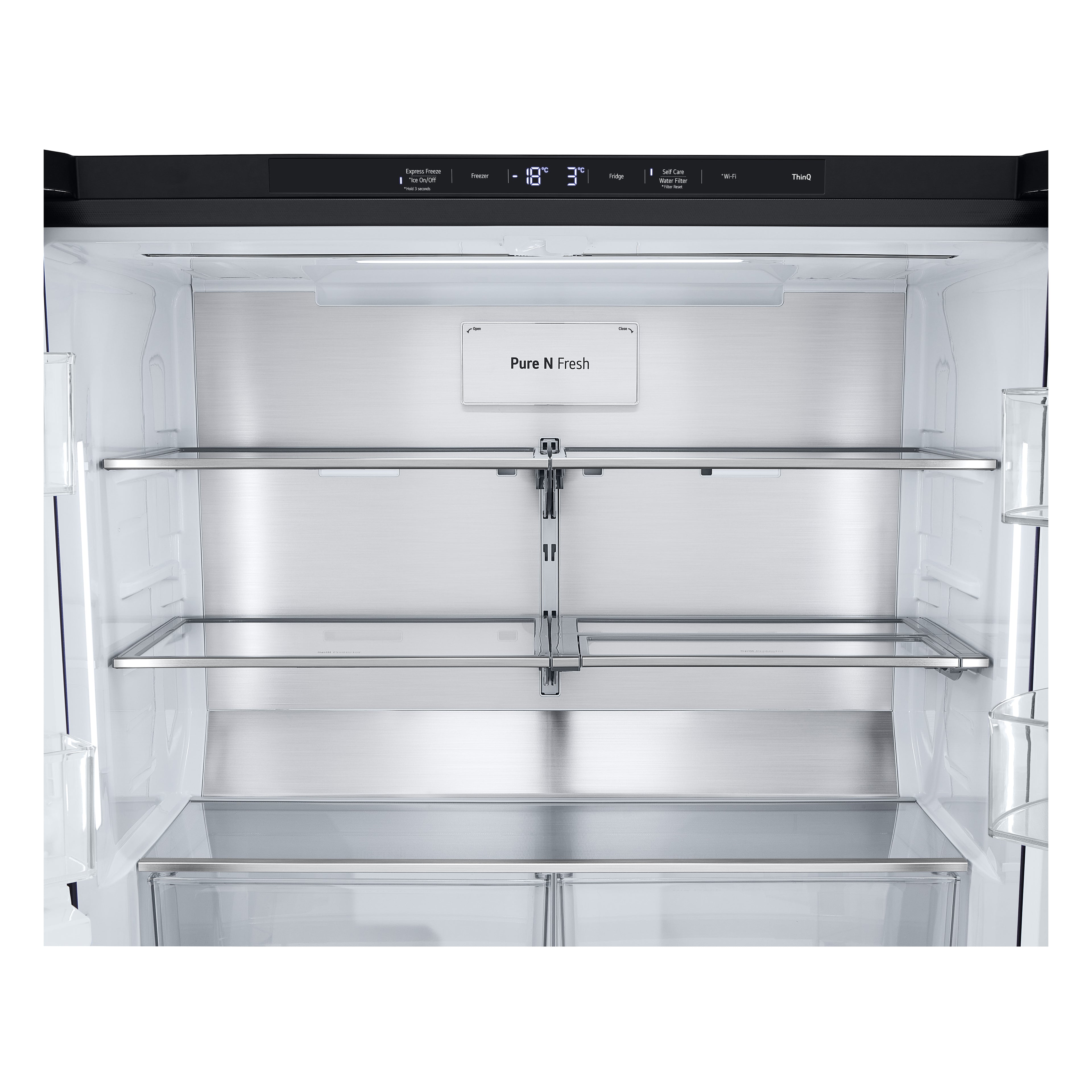 LG InstaView GMG960EVJE frigo américain Pose libre 638 L Noir