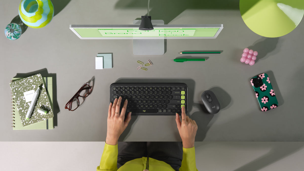 Logitech POP Icon Combo Sæt med mus og tastatur Saks Trådløs Nordisk (dansk/finsk/norsk/svensk)