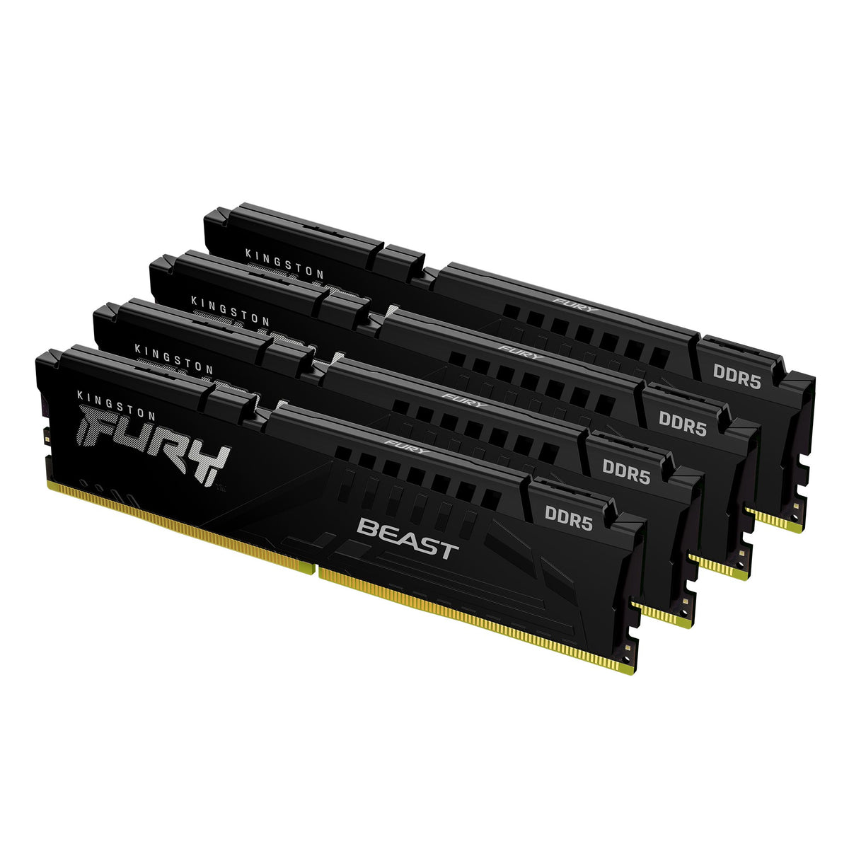 Kingston Technology FURY Beast 64 Go 6000 MT/s DDR5 CL40 DIMM (Kit de 4) Black XMP