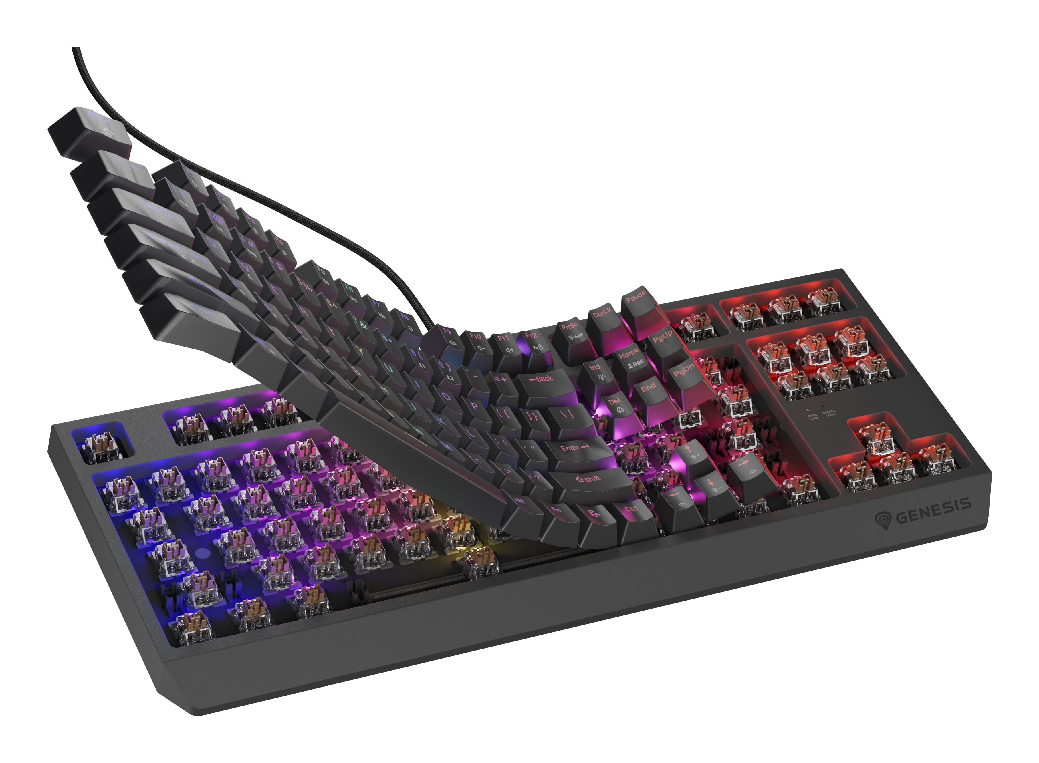 GENESIS Thor 230 TKL clavier Gaming USB QWERTY Anglais américain Noir