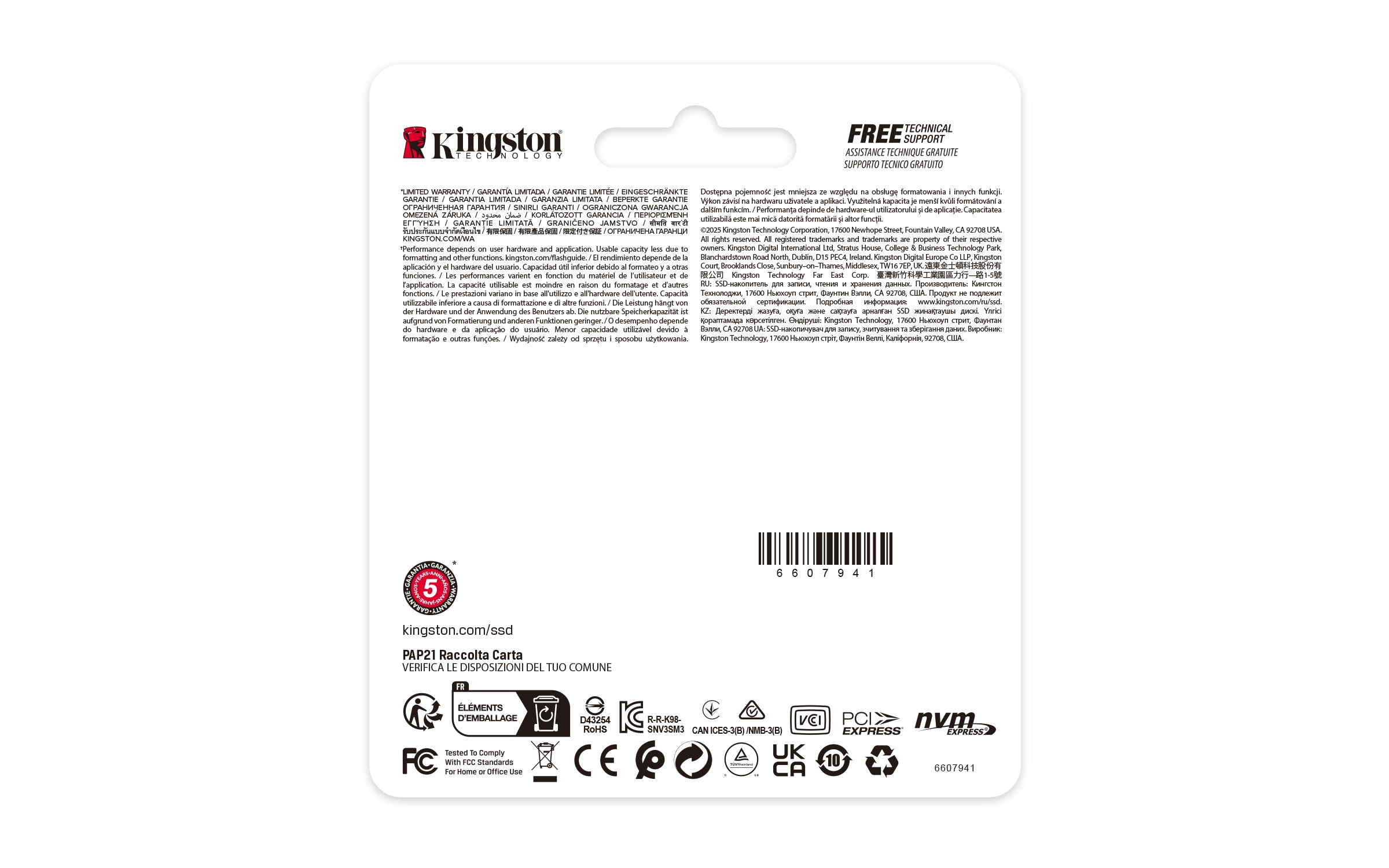 Kingston Technology 500G NV3 M.2 2230 NVMe SSD