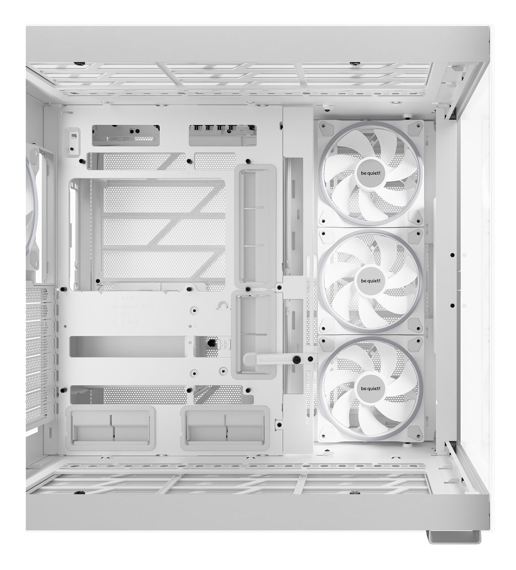be quiet! Light Base 900 FX Blanc | Boîtier PC ARGB vitré, Mini ITX / Micro ATX / ATX / E-ATX / XL-ATX, 4 ventilateurs L