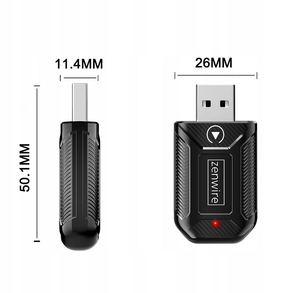 Mini-adaptateur CarPlay/Android Auto sans fil CarLink Audio USB/USB-C 10 m Zenwire M30