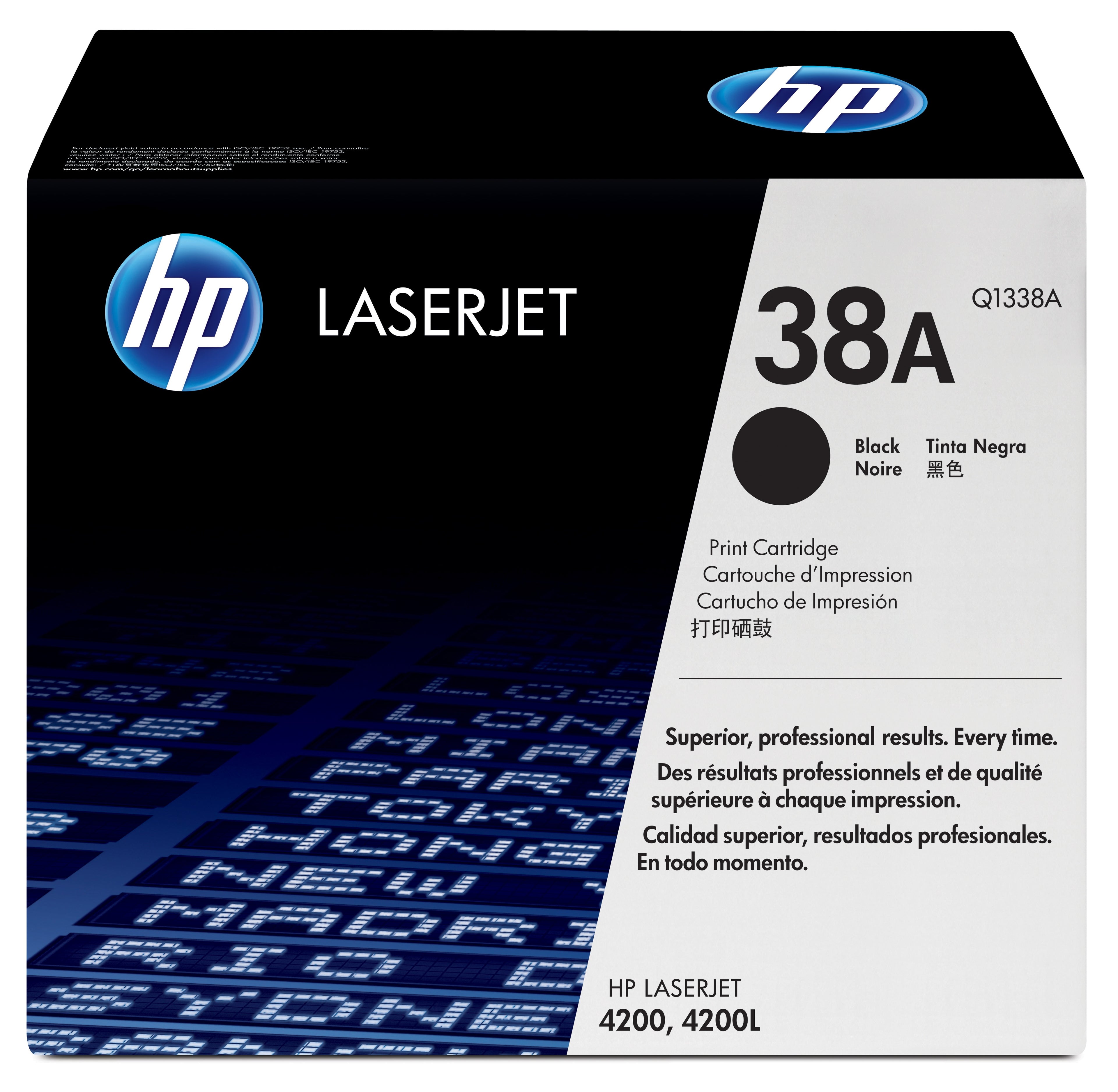HP HP 38A Black Original LaserJet Toner Cartridge Cartouche de toner 1 pièce(s) Noir