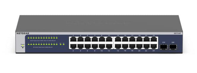 NETGEAR GS724T Géré L2+/L3 Gigabit Ethernet (10/100/1000) 1U Bleu, Gris - vue 3