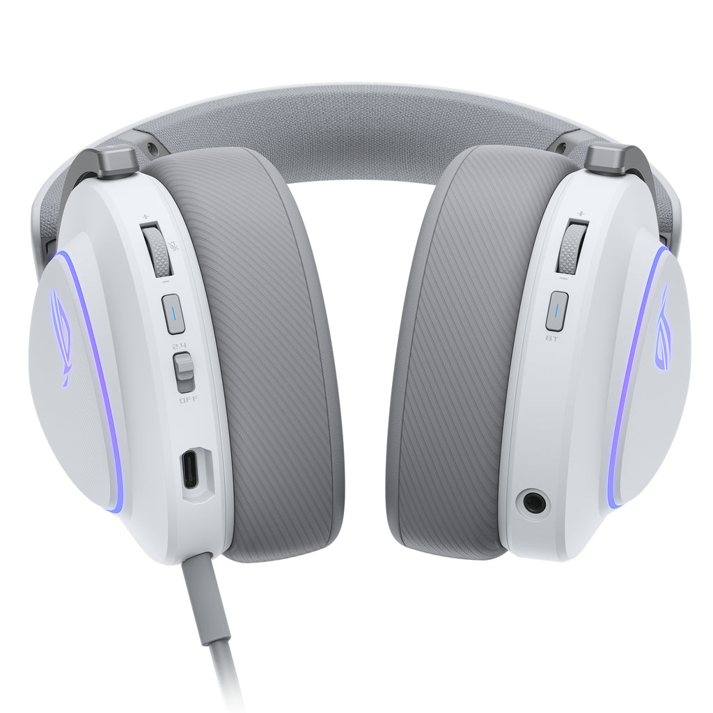 ASUS ROG Delta II Casque Gaming Filaire et Sans Fil Bluetooth USB Type-C, Blanc