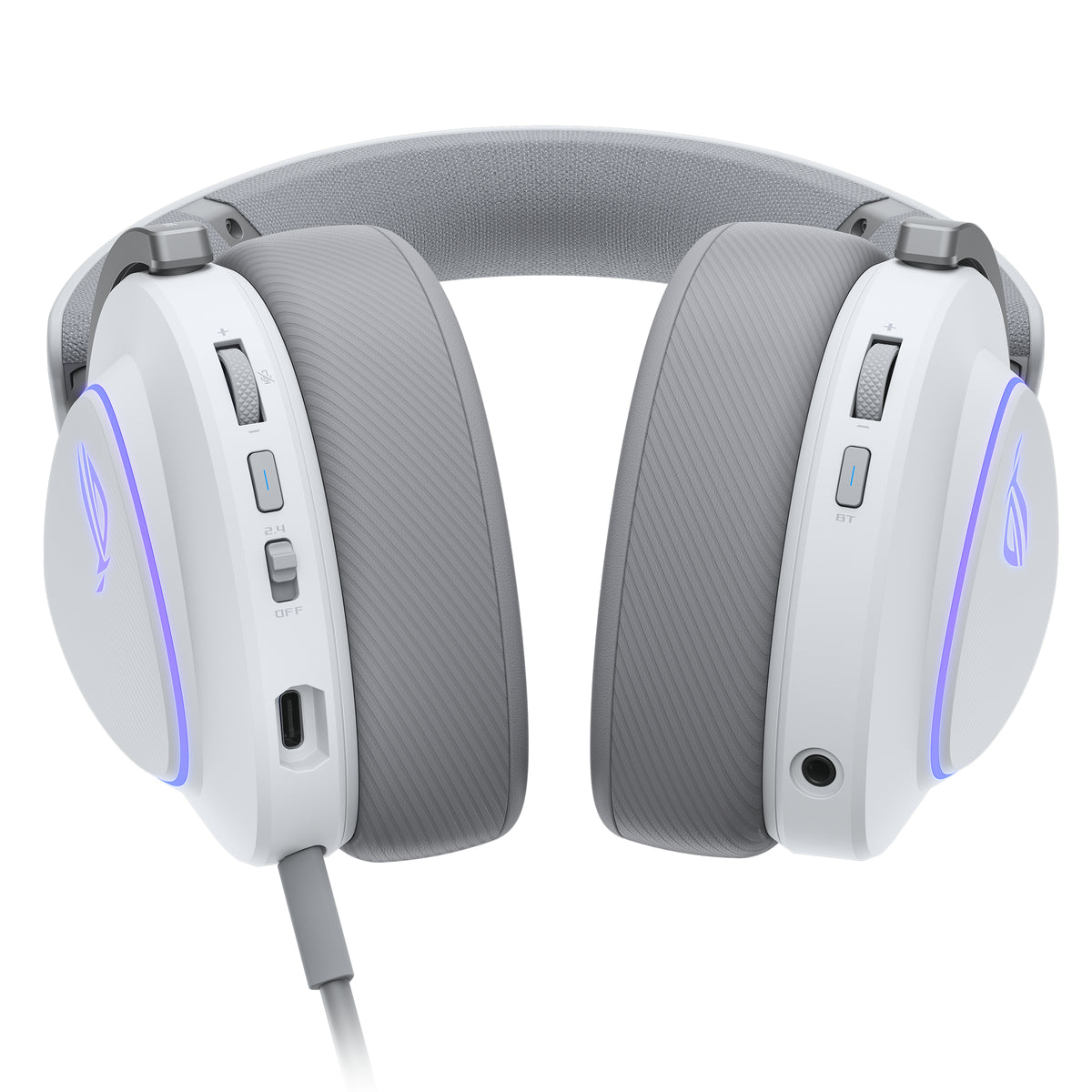 ASUS ROG Delta II Casque Gaming Filaire et Sans Fil Bluetooth USB Type-C, Blanc