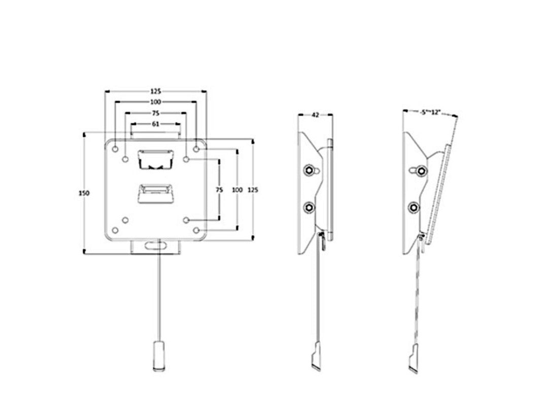Multibrackets 1022 support pour téléviseur 81,3 cm (32") Noir