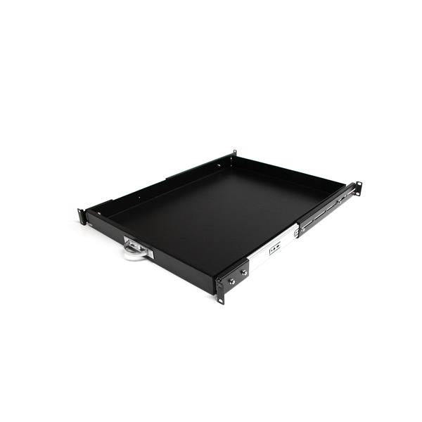StarTech.com Plateau Coulissant 1U pour Clavier pour Montage en Rack de Serveur - 25 kg - Tiroir Coulissant en Acier de 55,8 cm de Profondeur pour Rack d'Equipement AV, Réseau 19"