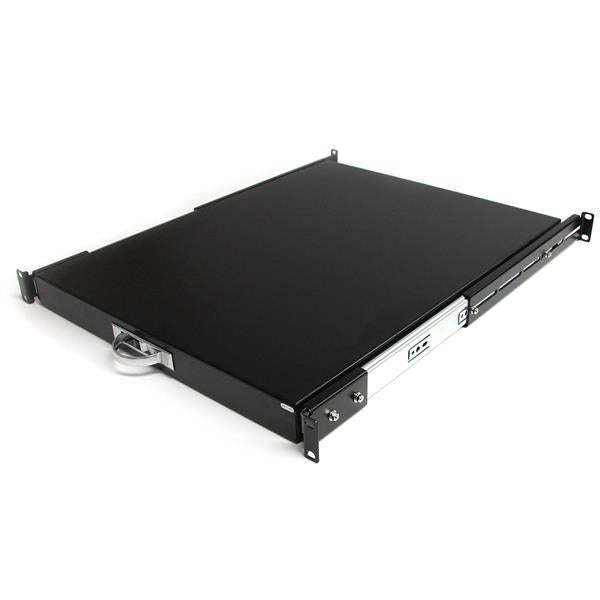 StarTech.com Plateau Coulissant 1U pour Clavier pour Montage en Rack de Serveur - 25 kg - Tiroir Coulissant en Acier de 55,8 cm de Profondeur pour Rack d'Equipement AV, Réseau 19"