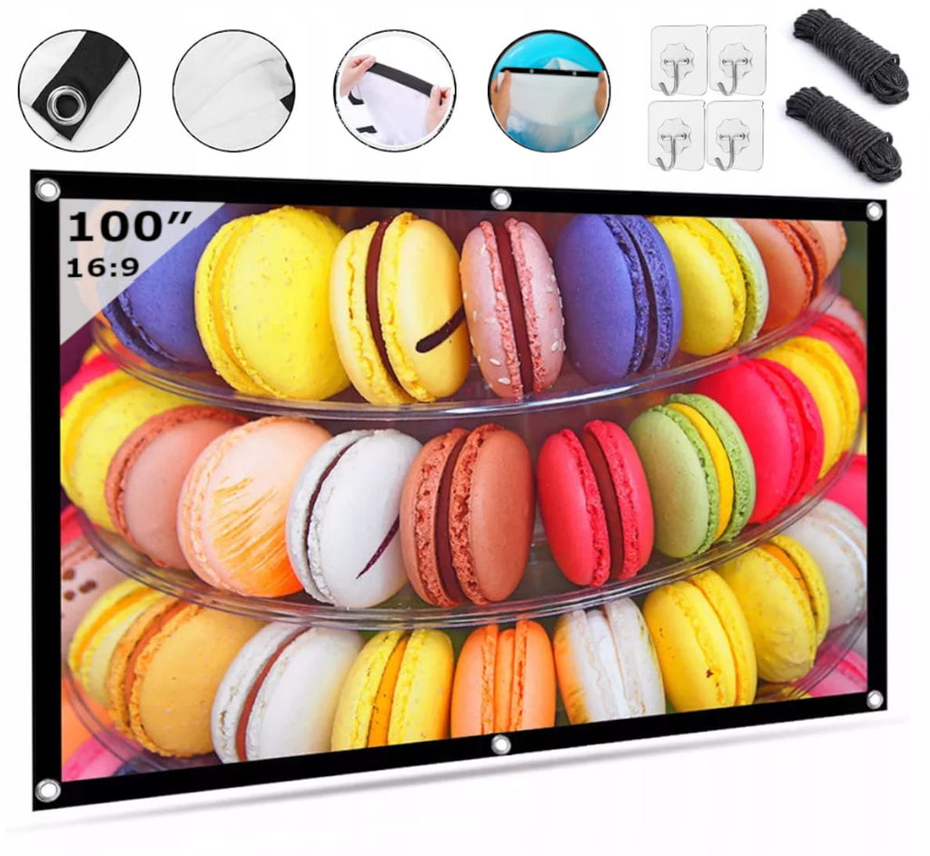 ÉCRAN DE PROJECTION pour projecteur, portable et pliable, format 16:9, 218 x 122 cm, Zenwire 100 pouces