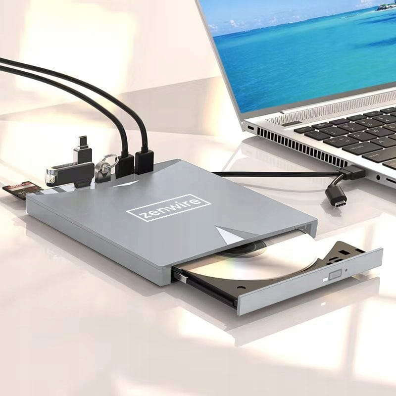 Disque dur externe portable, lecteur CD/DVD, lecteur-graveur, hub USB-C 3.0  Zenwire H61