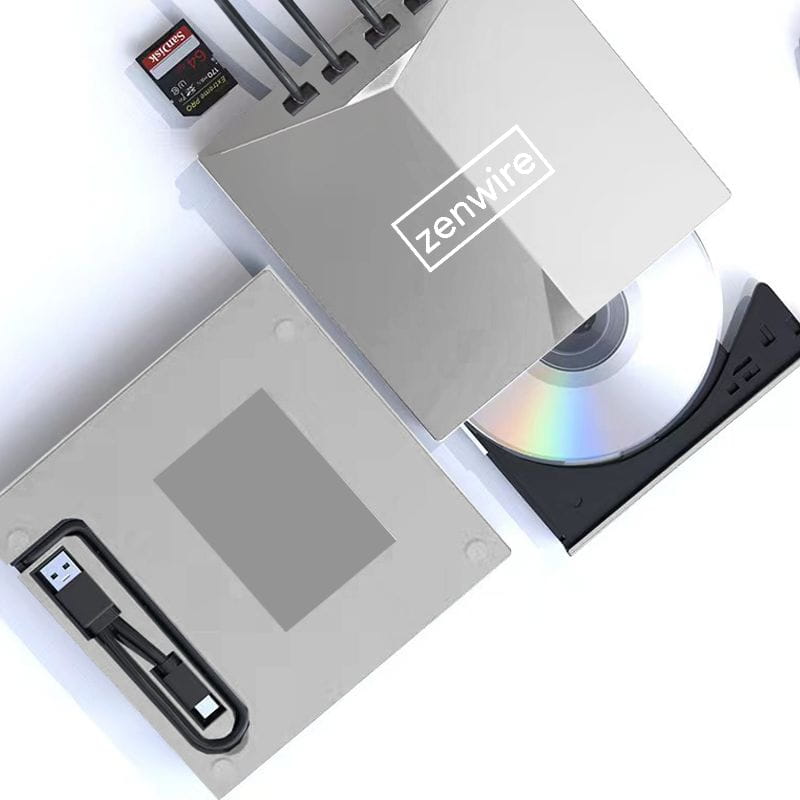 Disque dur externe portable, lecteur CD/DVD, lecteur-graveur, hub USB-C 3.0  Zenwire H61