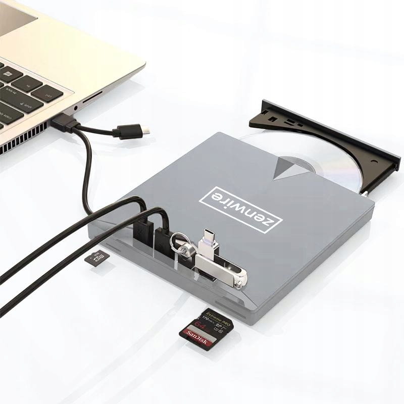 Disque dur externe portable, lecteur CD/DVD, lecteur-graveur, hub USB-C 3.0  Zenwire H61