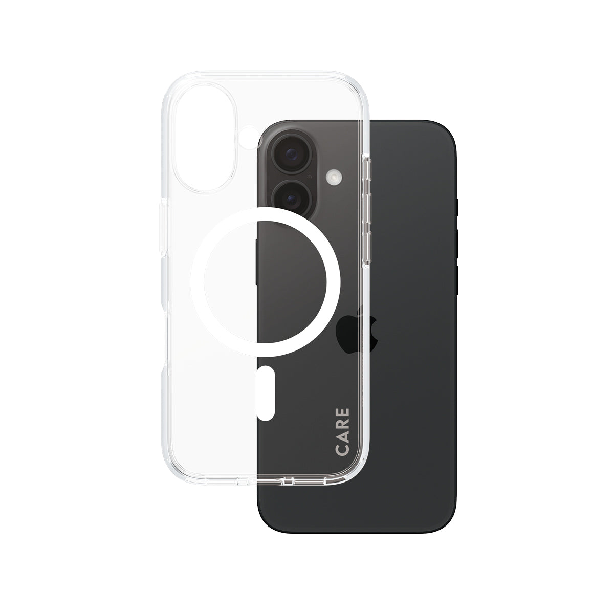 PanzerGlass CARE™ by ® Urban Combat Case Transparent w. White MagSafe iPhone 16 coque de protection pour téléphones portables Housse