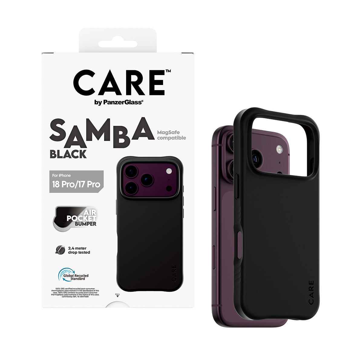 PanzerGlass CARE™ by ® Samba Case Black w. MagSafe iPhone 2026 Pro | 17 Pro coque de protection pour téléphones portable