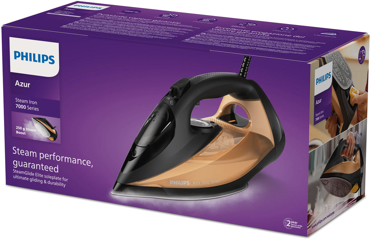 Philips 7000 series DST7040/80 Fer à vapeur HV noir/doré
