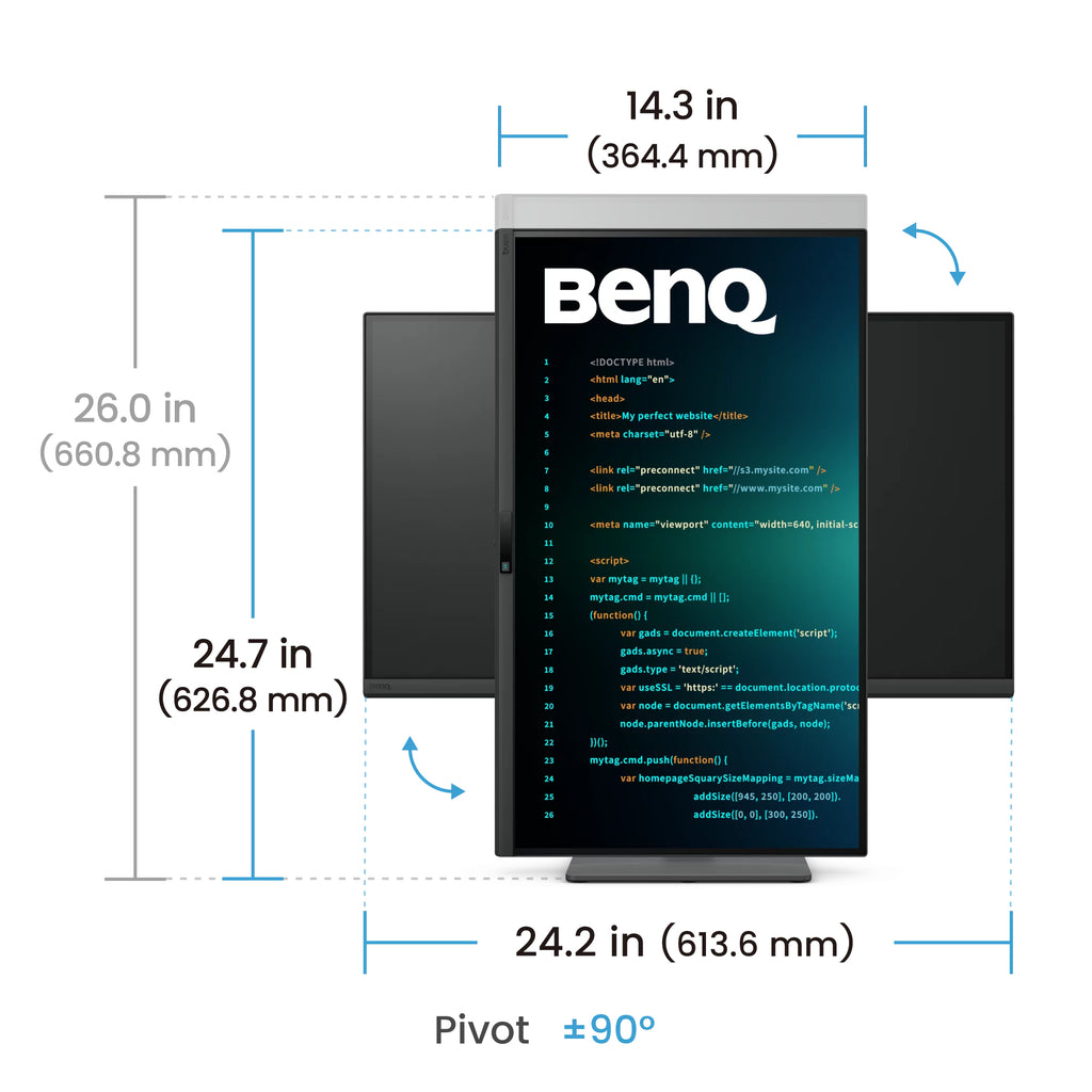 BenQ RD270Q écran plat de PC 68,6 cm (27") 2560 x 1440 pixels Wide Quad HD Noir - vue 6