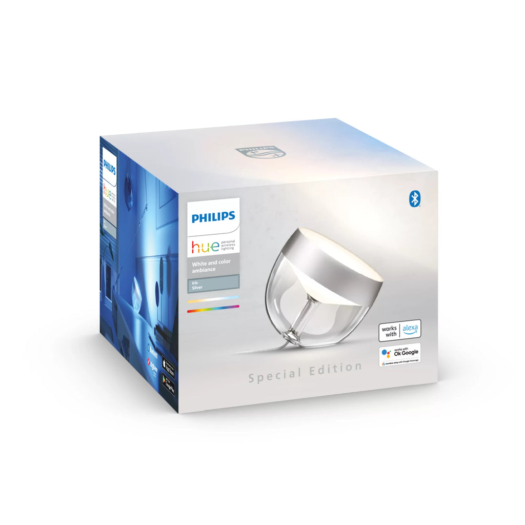 Philips Hue White & Color Ambiance Iris Tischleuchte Limited Edition 570lm silber