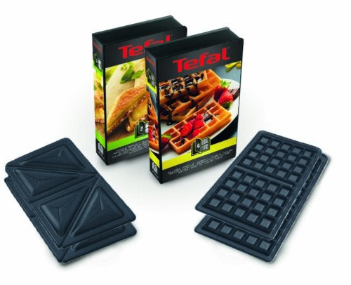 Tefal Snack Collection SW852D gaufrier et appareil à croque-monsieur 700 W Noir, Acier inoxydable