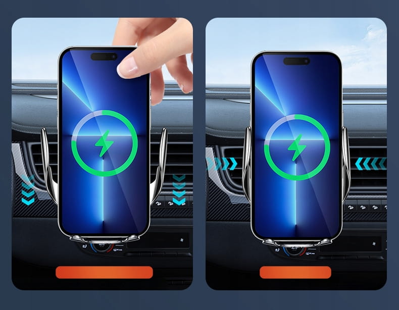 Support de téléphone pour voiture avec chargeur sans fil Zenwire W30 pour pare-brise et grille de ventilation